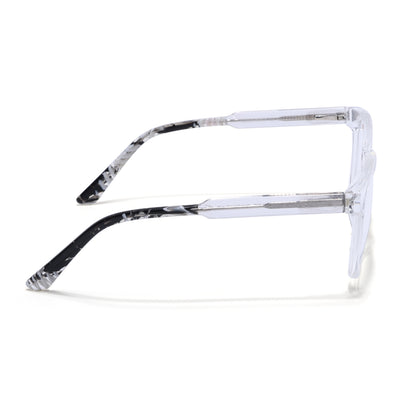 Voyage Transparent & Black Square Eyeglasses for Men & Women (V42003MG4781-C3)
