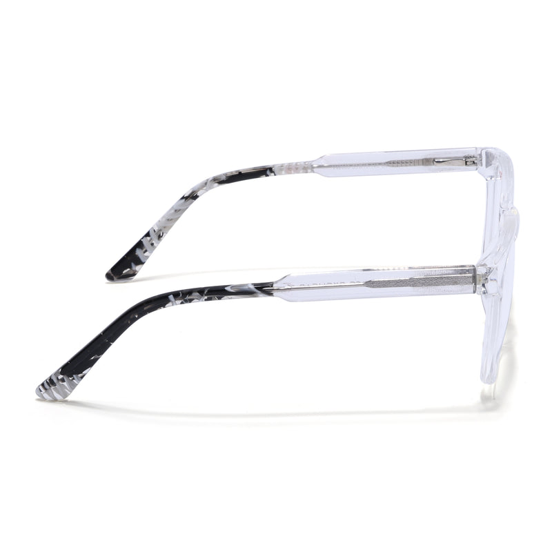 Voyage Transparent & Black Square Eyeglasses for Men & Women (V42003MG4781-C3)