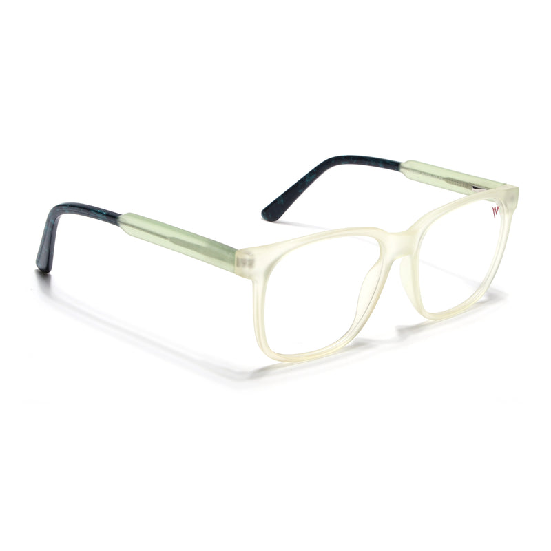 Voyage Transparent Yellow Square Eyeglasses for Men & Women (V42003MG4782-C4)