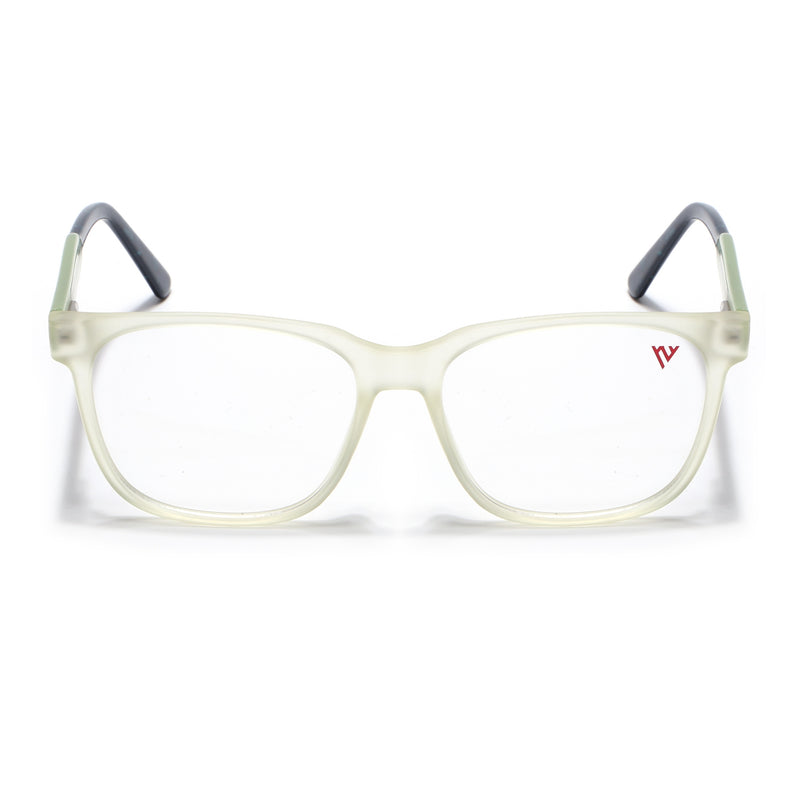 Voyage Transparent Yellow Square Eyeglasses for Men & Women (V42003MG4782-C4)