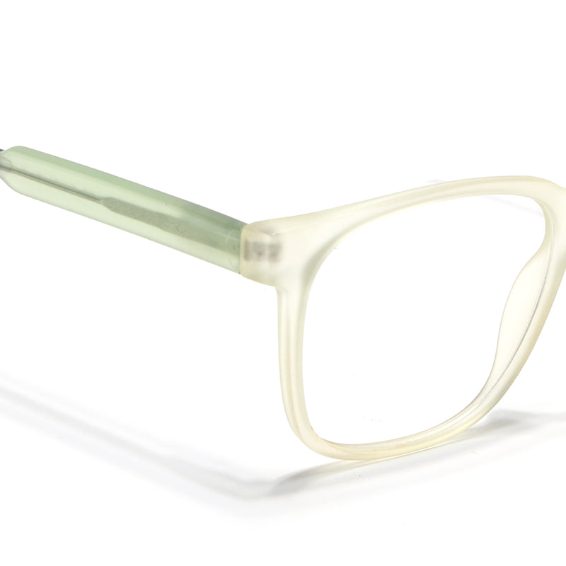 Voyage Transparent Yellow Square Eyeglasses for Men & Women (V42003MG4782-C4)