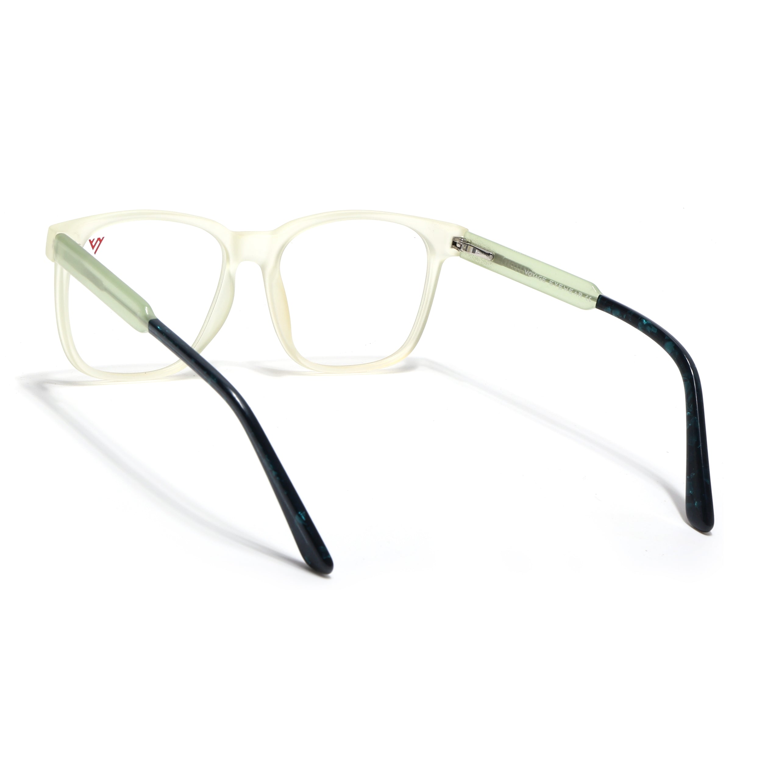 Voyage Transparent Yellow Square Eyeglasses for Men & Women (V42003MG4782-C4)