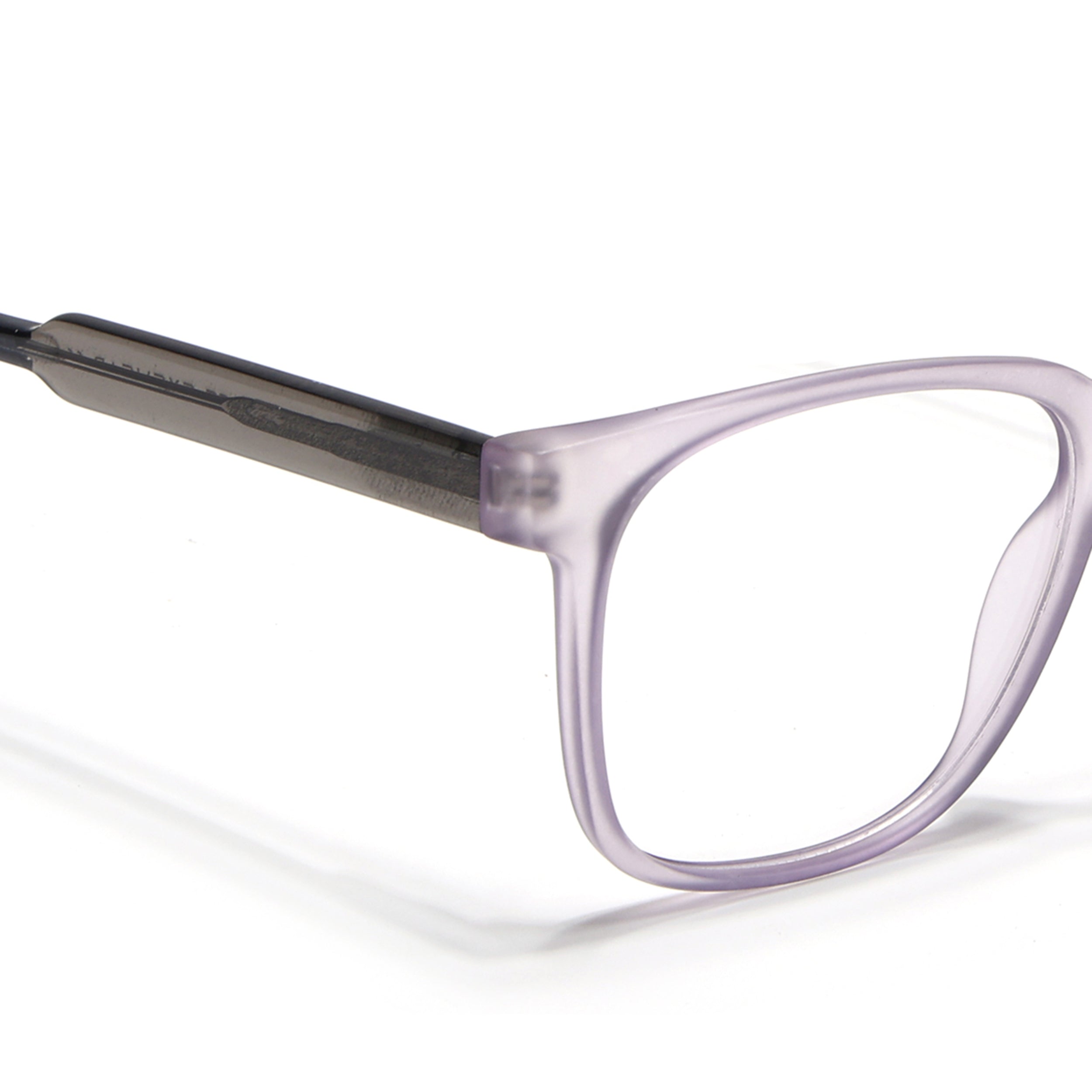 Voyage Transparent Purple Square Eyeglasses for Men & Women (V42003MG4784-C6)