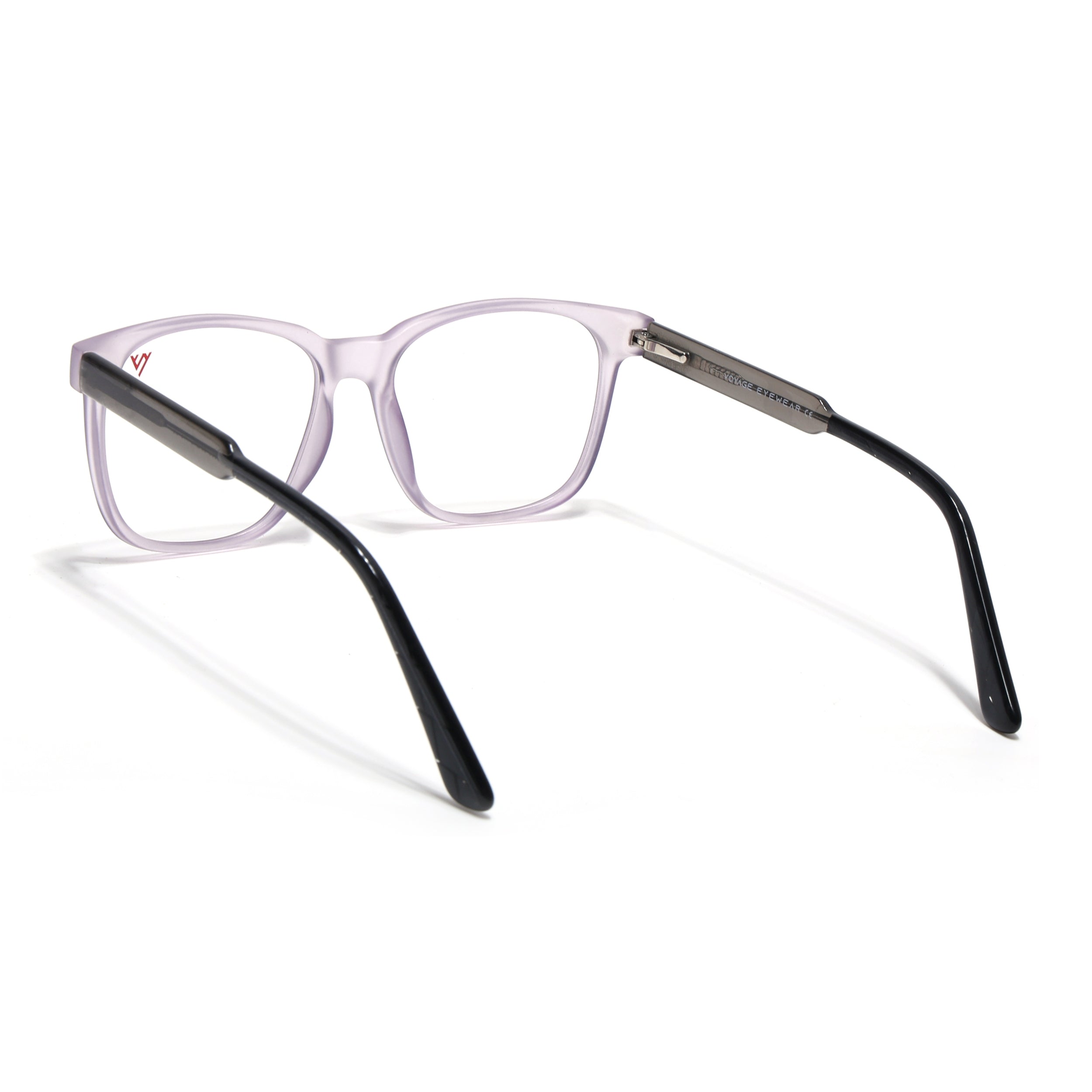 Voyage Transparent Purple Square Eyeglasses for Men & Women (V42003MG4784-C6)