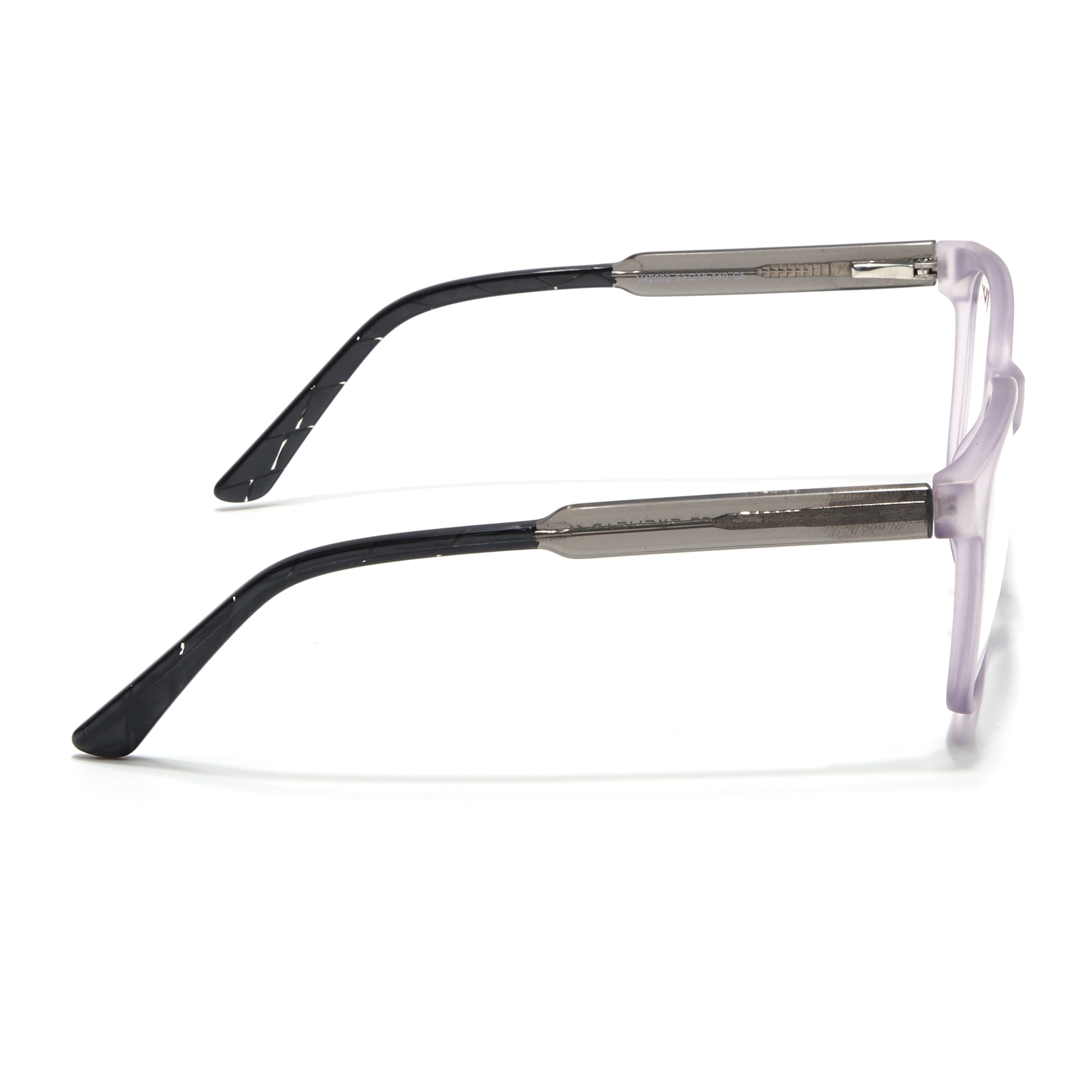 Voyage Transparent Purple Square Eyeglasses for Men & Women (V42003MG4784-C6)
