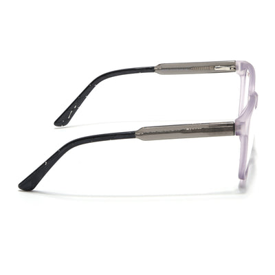 Voyage Transparent Purple Square Eyeglasses for Men & Women (V42003MG4784-C6)