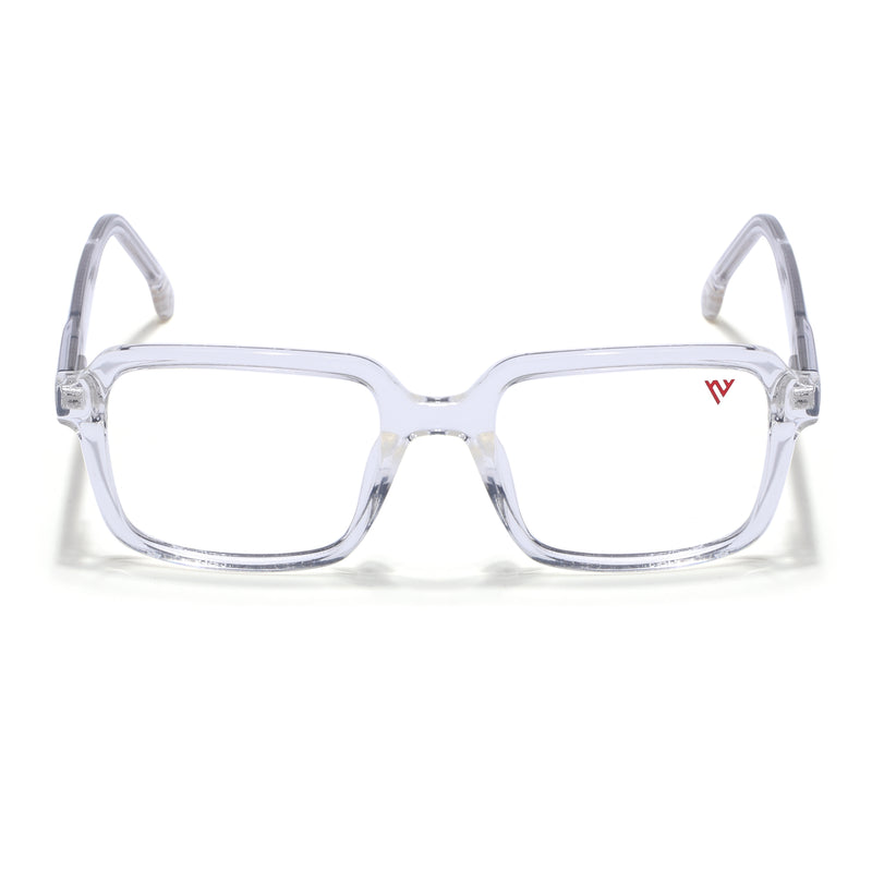Voyage Transparent Square Eyeglasses for Men & Women (V42004MG4788-C3)