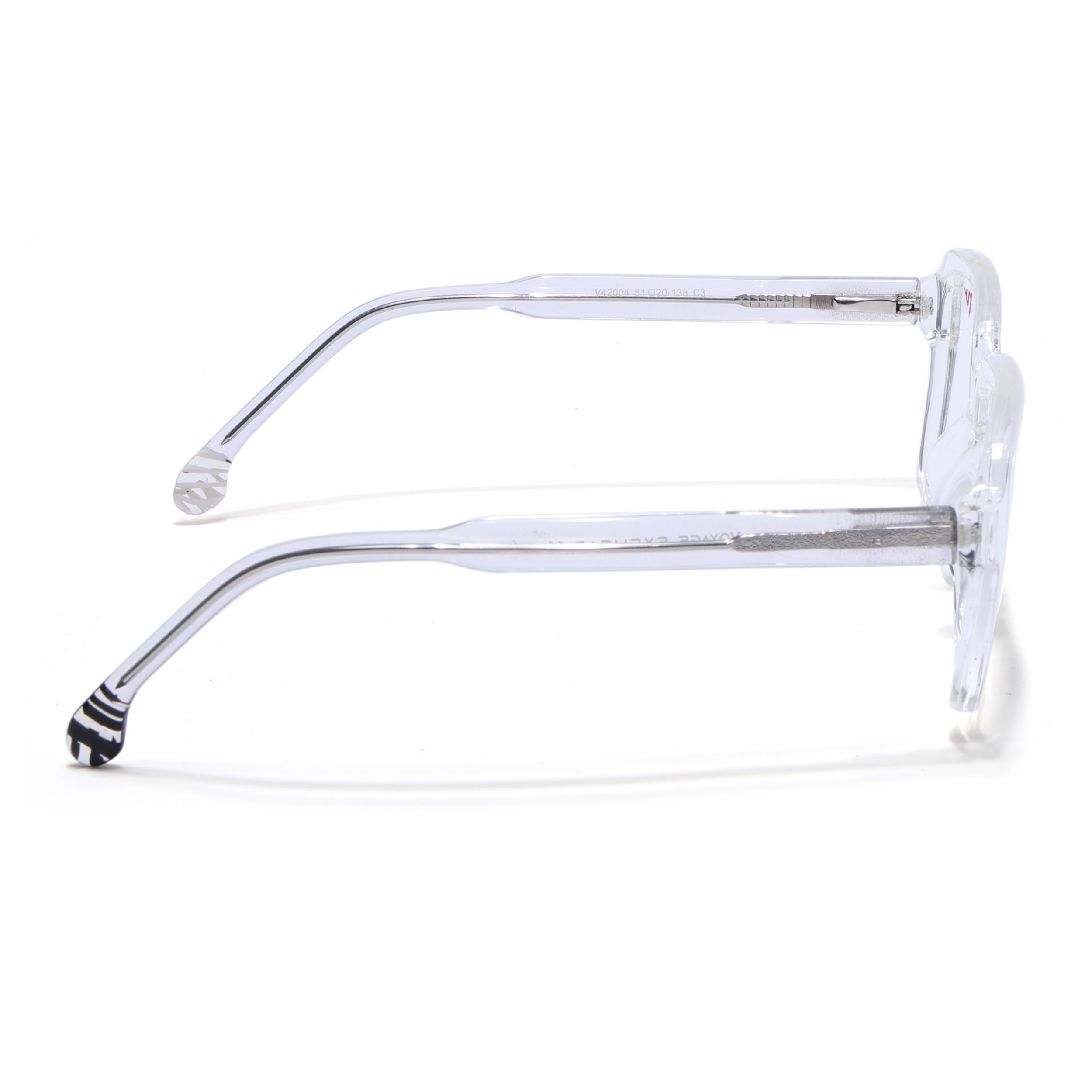 Voyage Transparent Square Eyeglasses for Men & Women (V42004MG4788-C3)