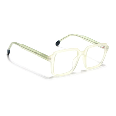 Voyage Transparent Yellow Square Eyeglasses for Men & Women (V42004MG4789-C4)