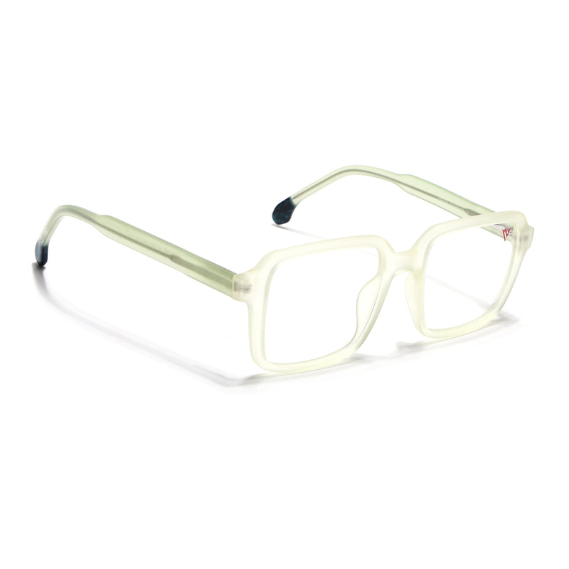 Voyage Transparent Yellow Square Eyeglasses for Men & Women (V42004MG4789-C4)