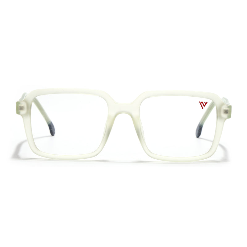 Voyage Transparent Yellow Square Eyeglasses for Men & Women (V42004MG4789-C4)