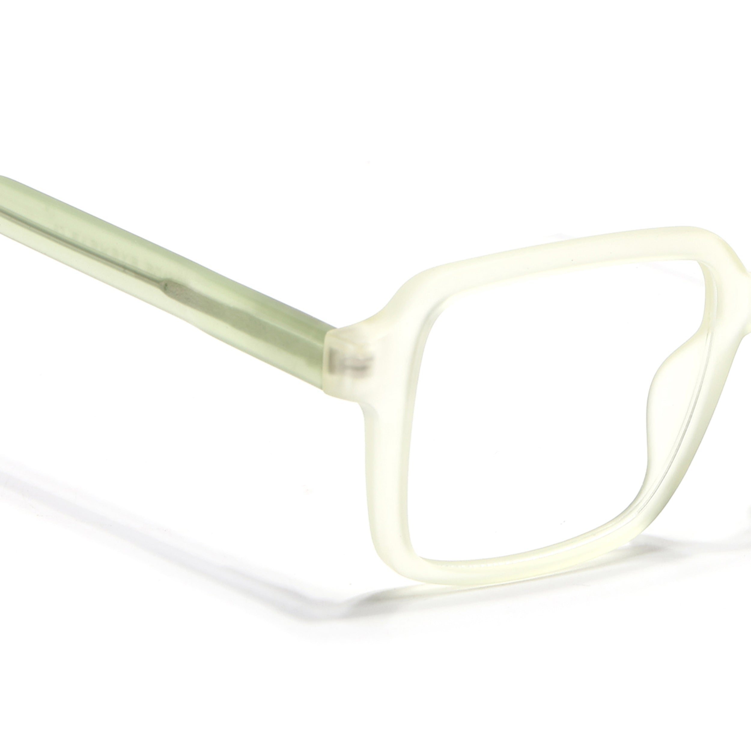 Voyage Transparent Yellow Square Eyeglasses for Men & Women (V42004MG4789-C4)