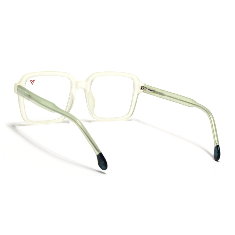 Voyage Transparent Yellow Square Eyeglasses for Men & Women (V42004MG4789-C4)