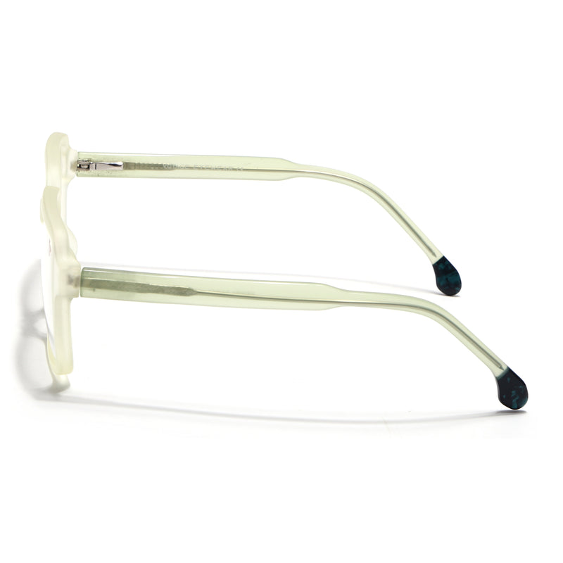 Voyage Transparent Yellow Square Eyeglasses for Men & Women (V42004MG4789-C4)