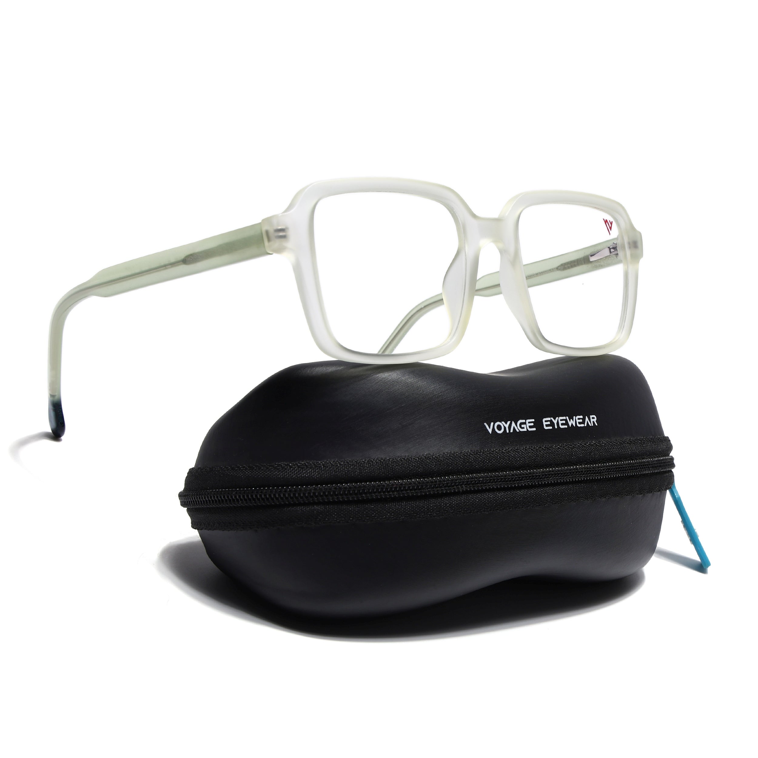 Voyage Transparent Yellow Square Eyeglasses for Men & Women (V42004MG4789-C4)