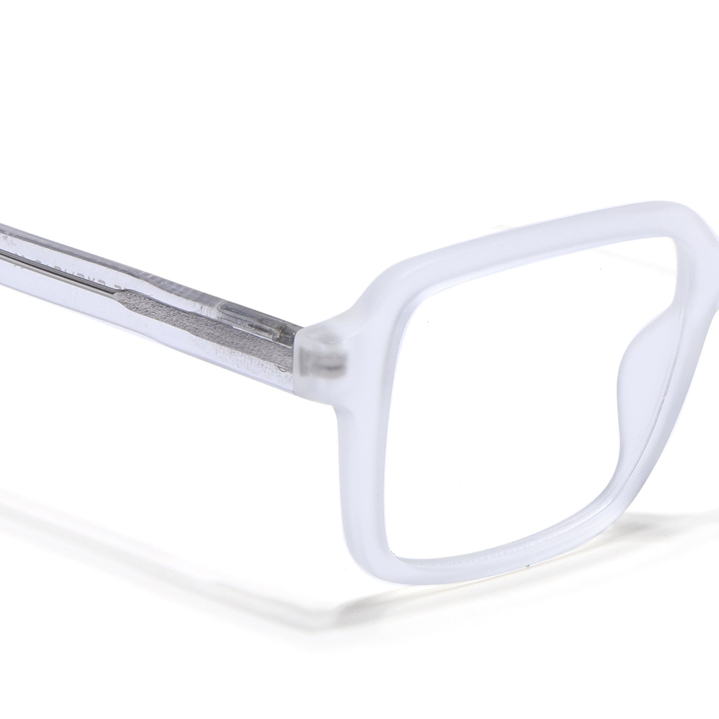 Voyage Transparent & Grey Square Eyeglasses for Men & Women (V42004MG4792-C7)