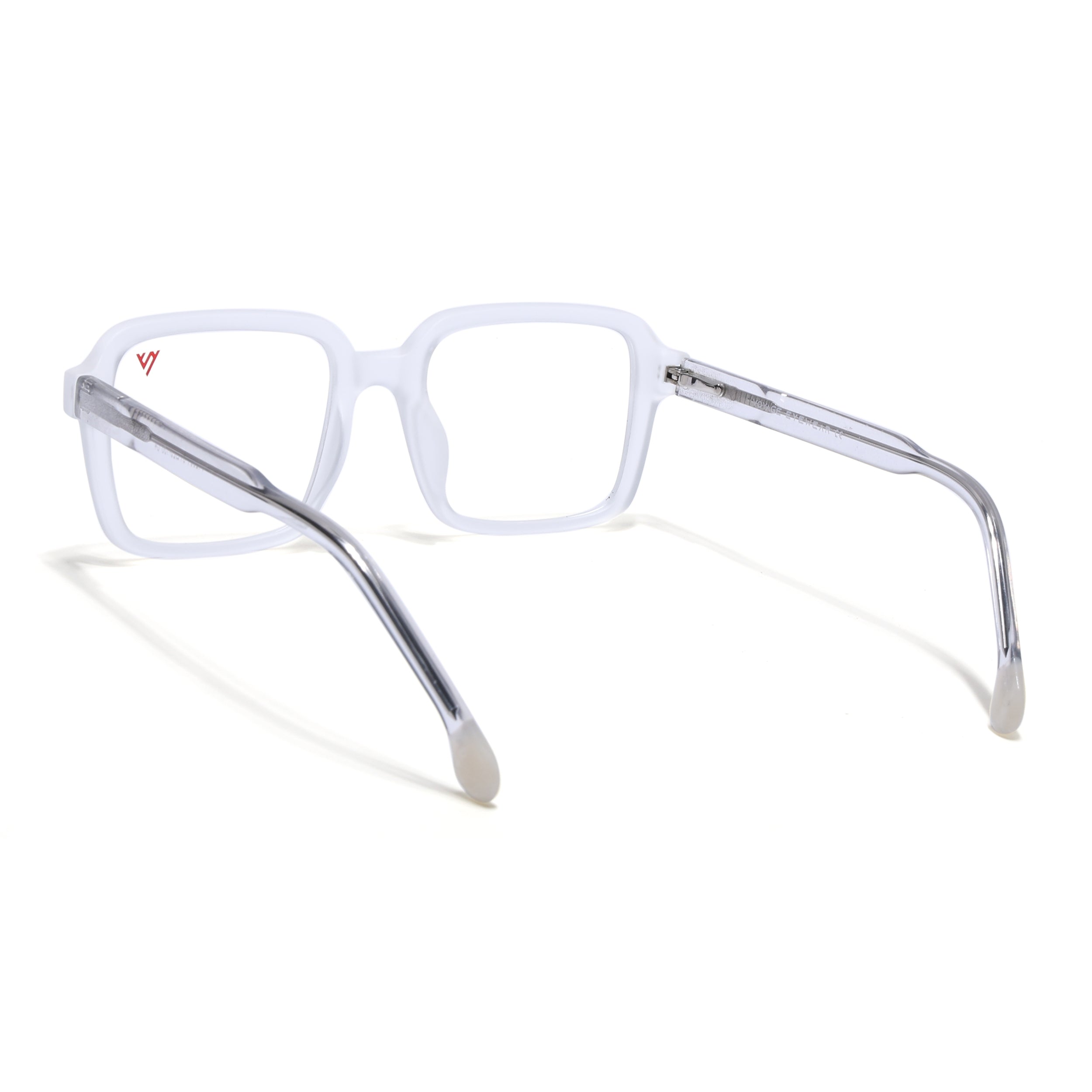 Voyage Transparent & Grey Square Eyeglasses for Men & Women (V42004MG4792-C7)