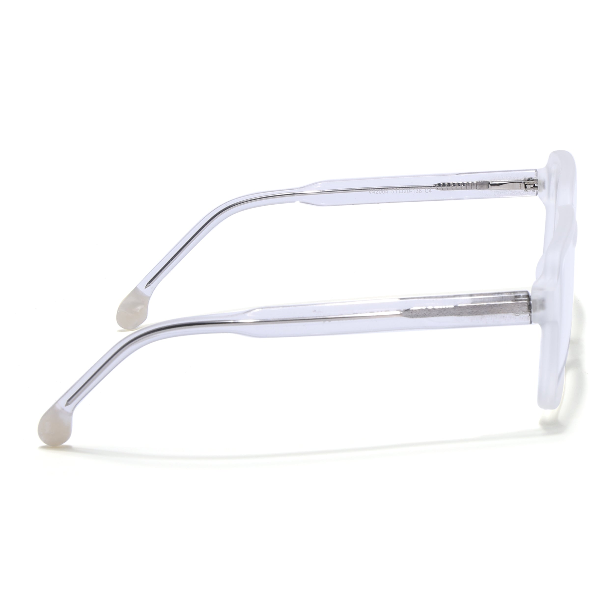 Voyage Transparent & Grey Square Eyeglasses for Men & Women (V42004MG4792-C7)