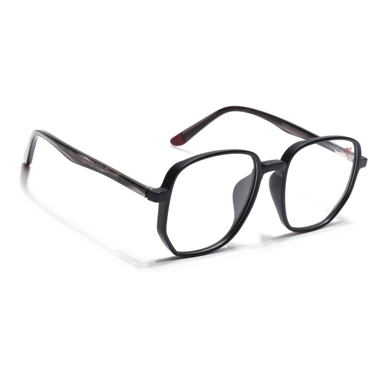 Voyage Matt Black Geometric Eyeglasses for Men & Women (V42005MG4794-C2)