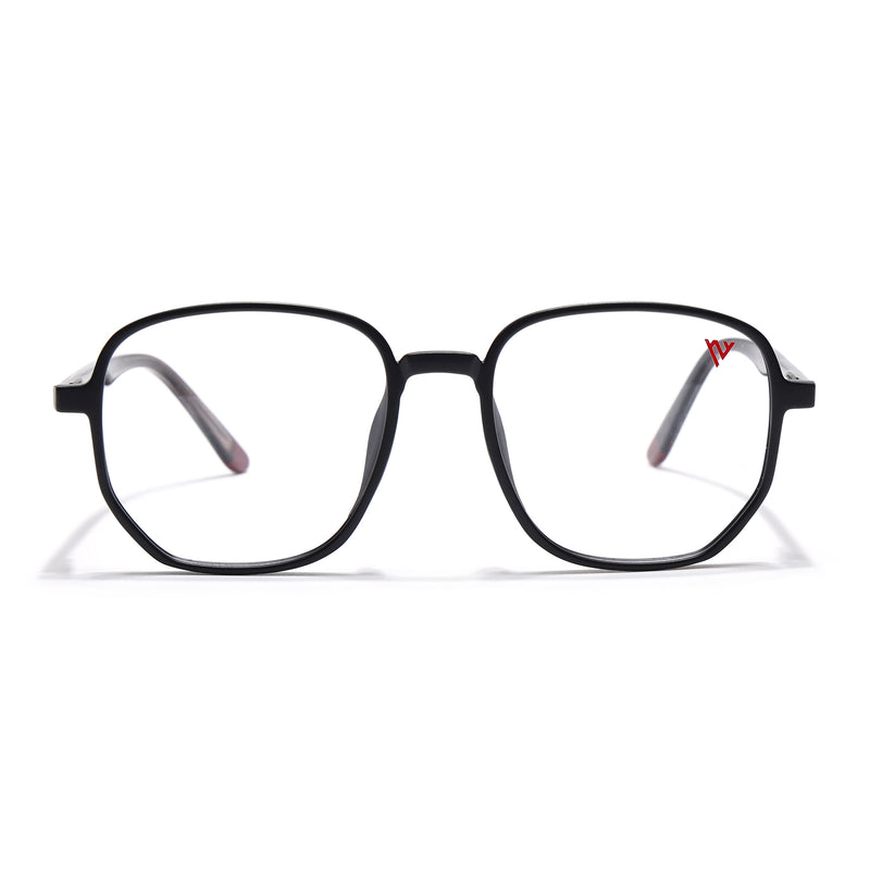 Voyage Matt Black Geometric Eyeglasses for Men & Women (V42005MG4794-C2)