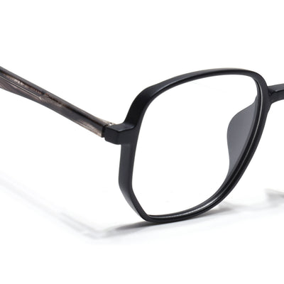 Voyage Matt Black Geometric Eyeglasses for Men & Women (V42005MG4794-C2)