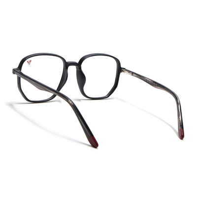 Voyage Matt Black Geometric Eyeglasses for Men & Women (V42005MG4794-C2)
