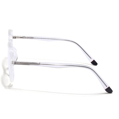 Voyage Transparent Geometric Eyeglasses for Men & Women (V42005MG4795-C3)