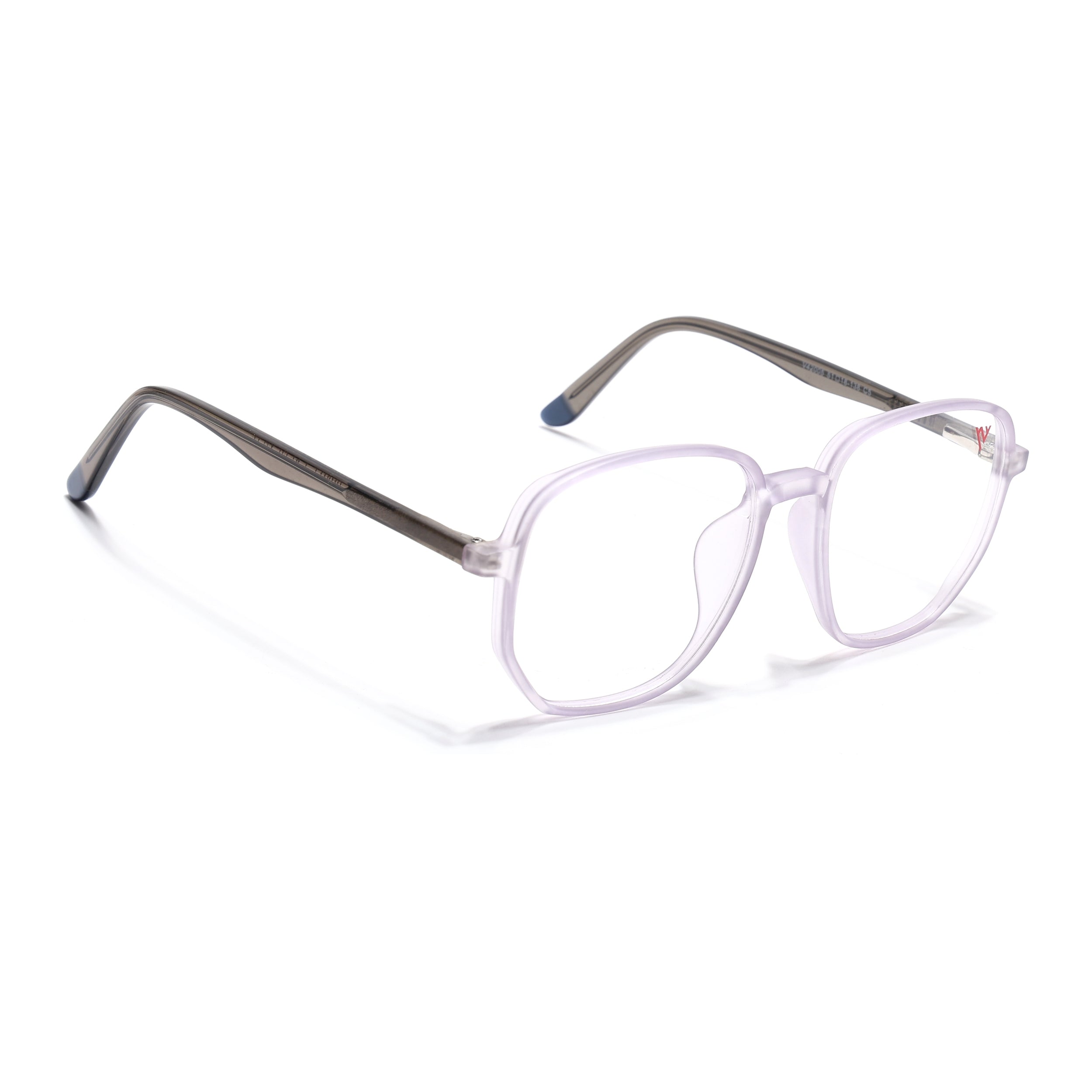 Voyage Transparent Purple Geometric Eyeglasses for Men & Women (V42005MG4798-C6)