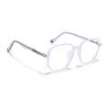 Voyage Transparent & Grey Geometric Eyeglasses for Men & Women (V42005MG4799-C7)