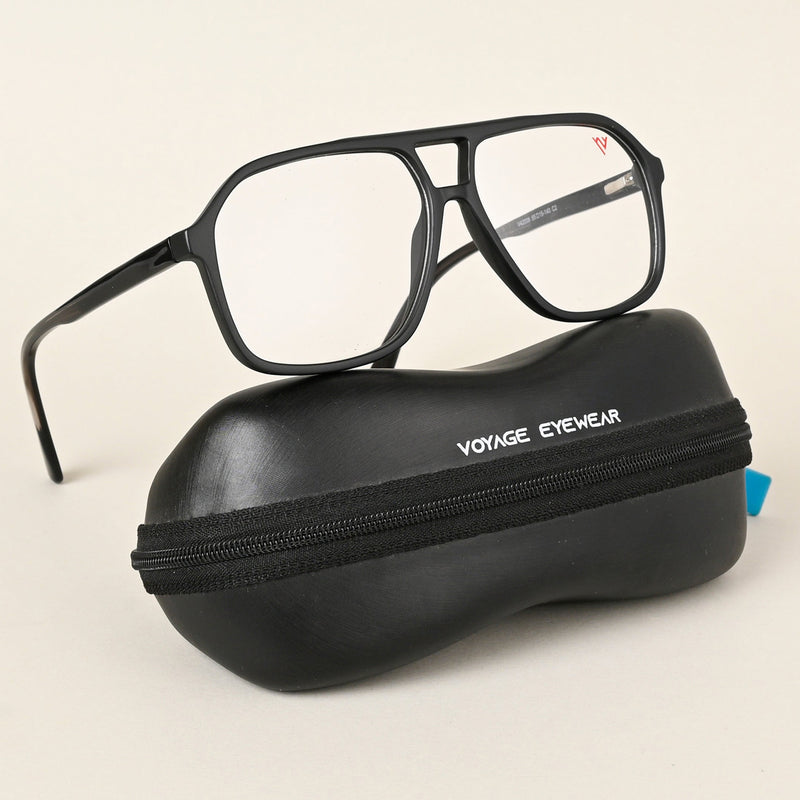 Voyage Maverick Matt Black Wayfarer Eyeglasses for Men & Women (V42006MG4801-C2)