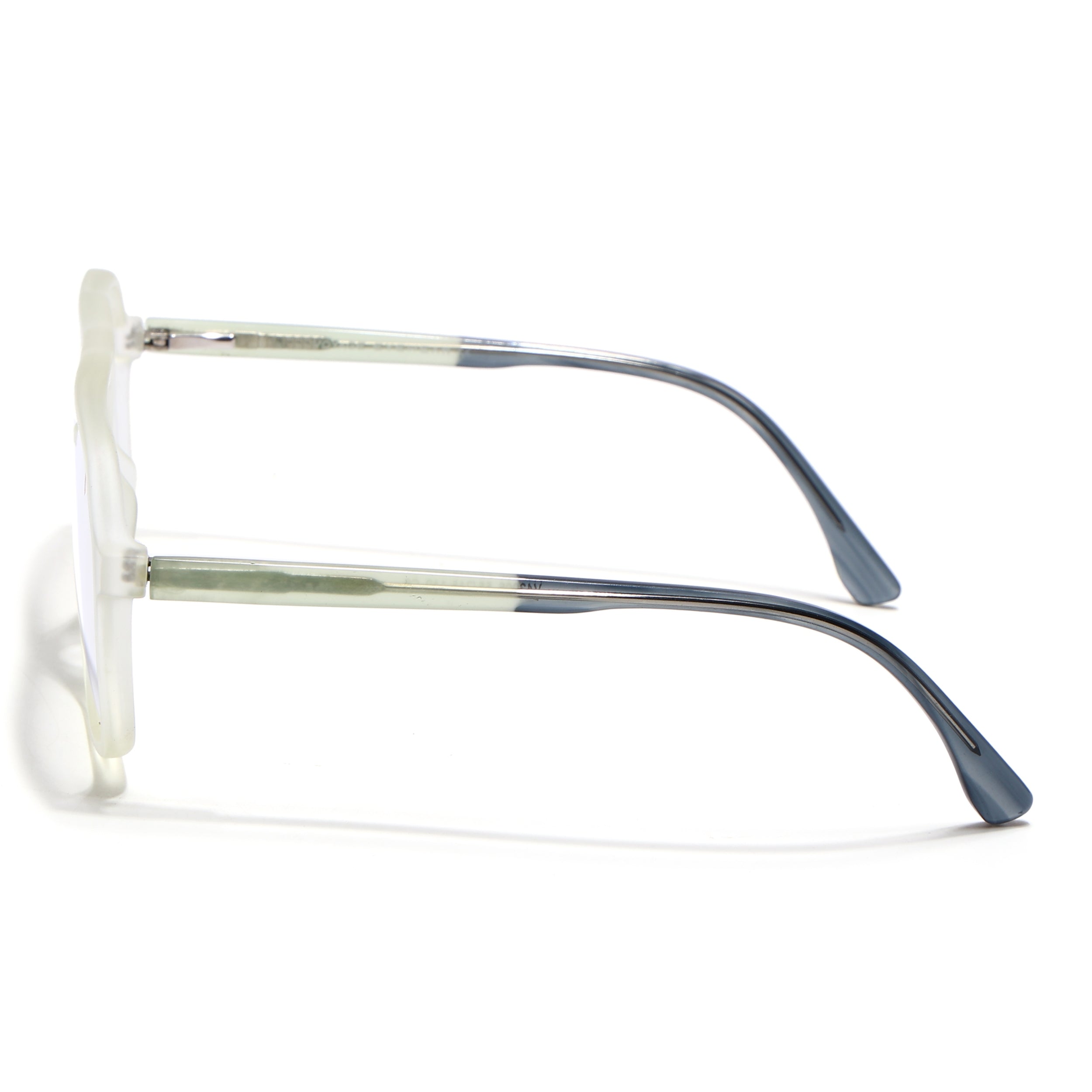 Voyage Maverick Transparent Yellow Wayfarer Eyeglasses for Men & Women (V42006MG4803-C4)