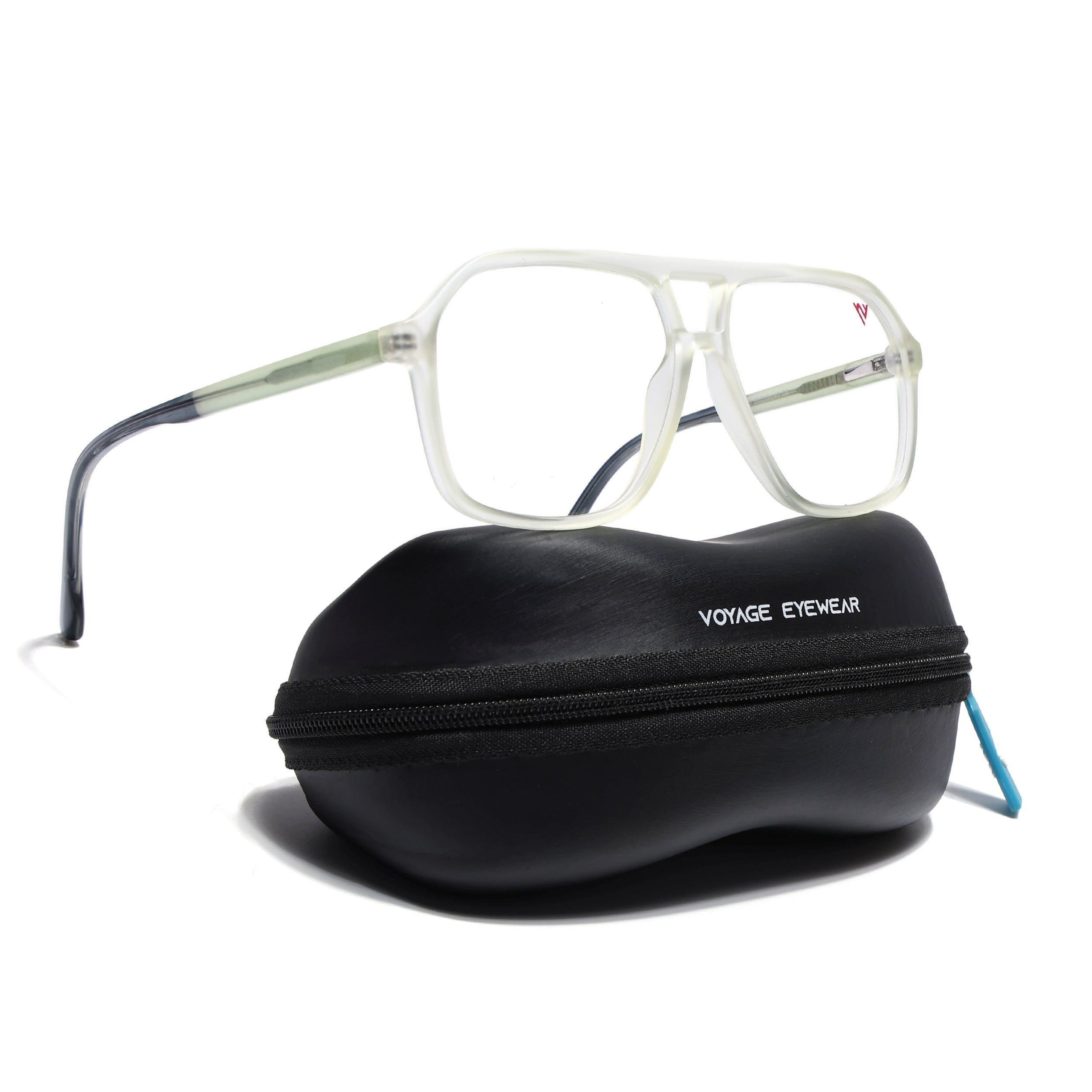 Voyage Maverick Transparent Yellow Wayfarer Eyeglasses for Men & Women (V42006MG4803-C4)