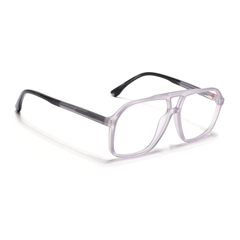 Voyage Maverick Transparent Purple Wayfarer Eyeglasses for Men & Women (V42006MG4805-C6)