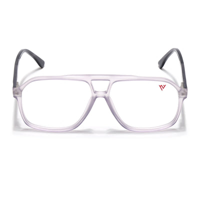 Voyage Maverick Transparent Purple Wayfarer Eyeglasses for Men & Women (V42006MG4805-C6)