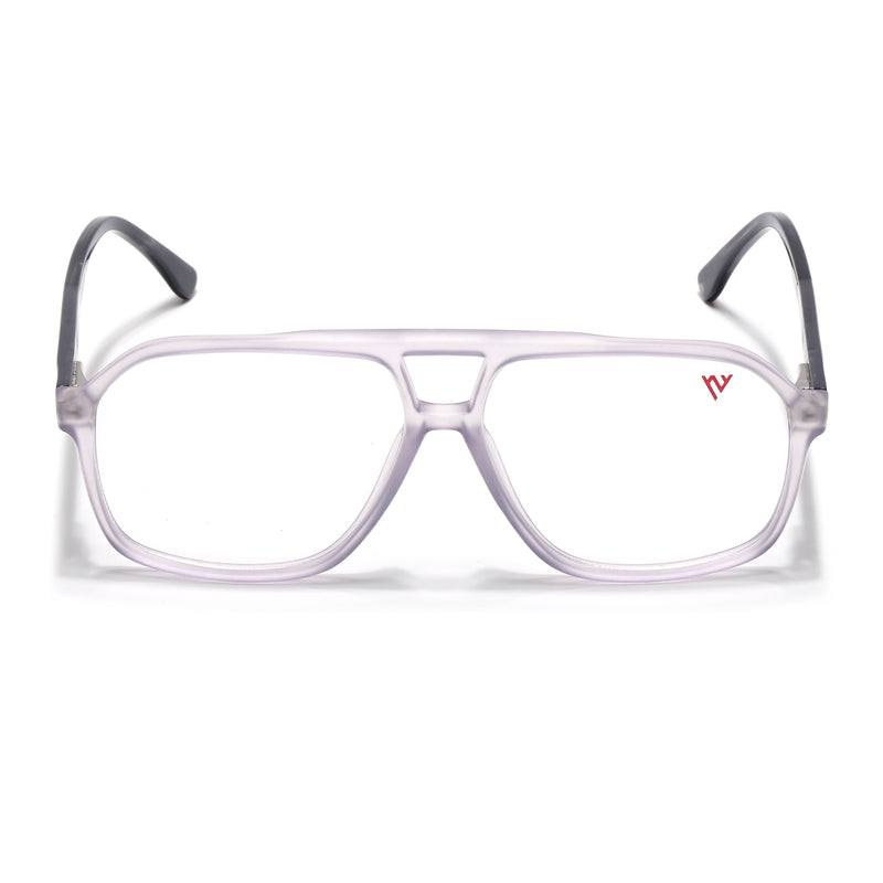 Voyage Maverick Transparent Purple Wayfarer Eyeglasses for Men & Women (V42006MG4805-C6)