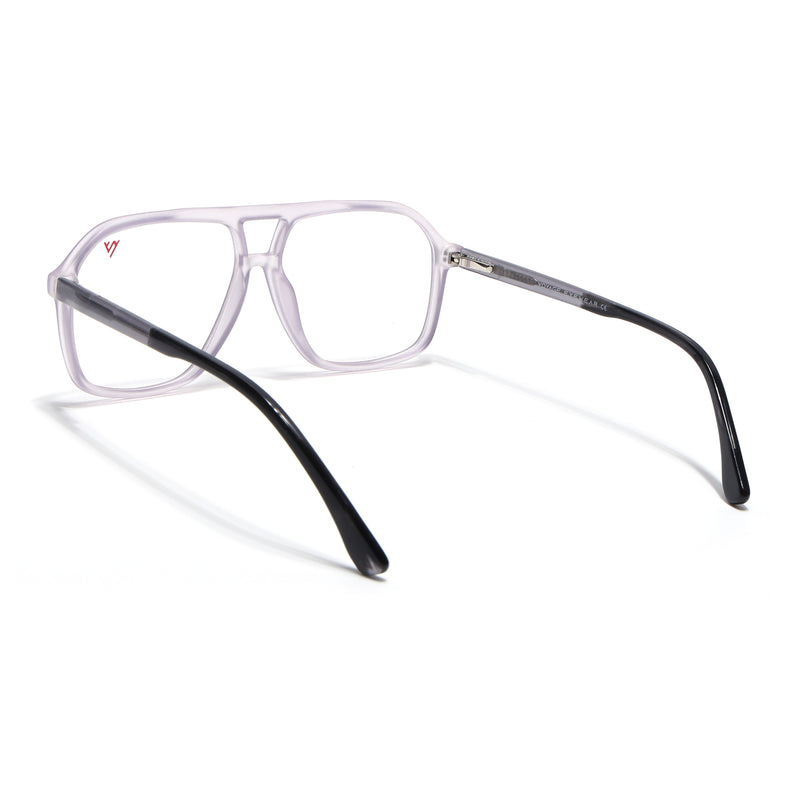 Voyage Maverick Transparent Purple Wayfarer Eyeglasses for Men & Women (V42006MG4805-C6)