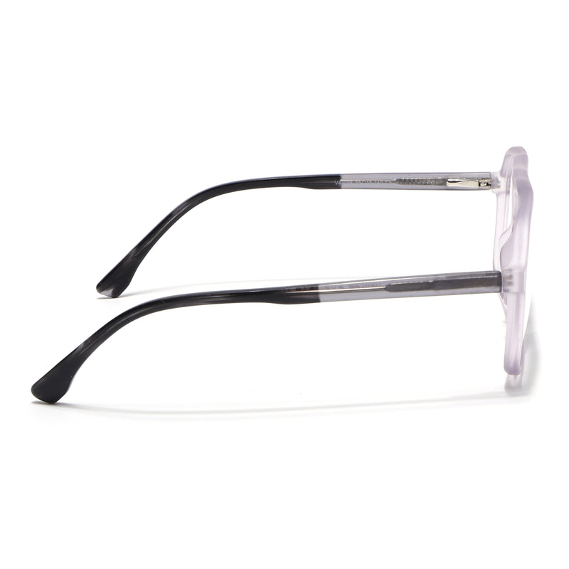 Voyage Maverick Transparent Purple Wayfarer Eyeglasses for Men & Women (V42006MG4805-C6)