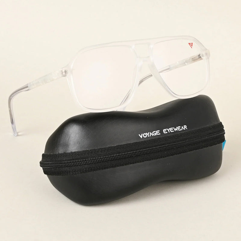 Voyage Maverick Transparent Wayfarer Eyeglasses for Men & Women (V42006MG4806-C7)