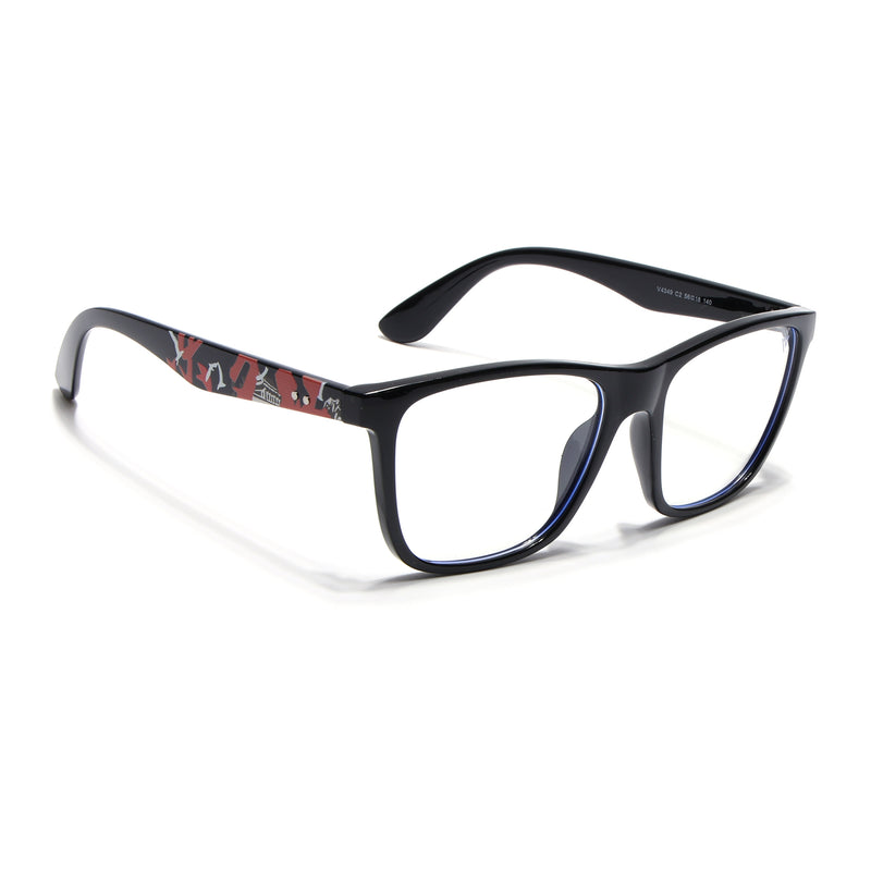 Voyage Shine Black Square Eyeglasses for Men & Women (V4349MG4807)