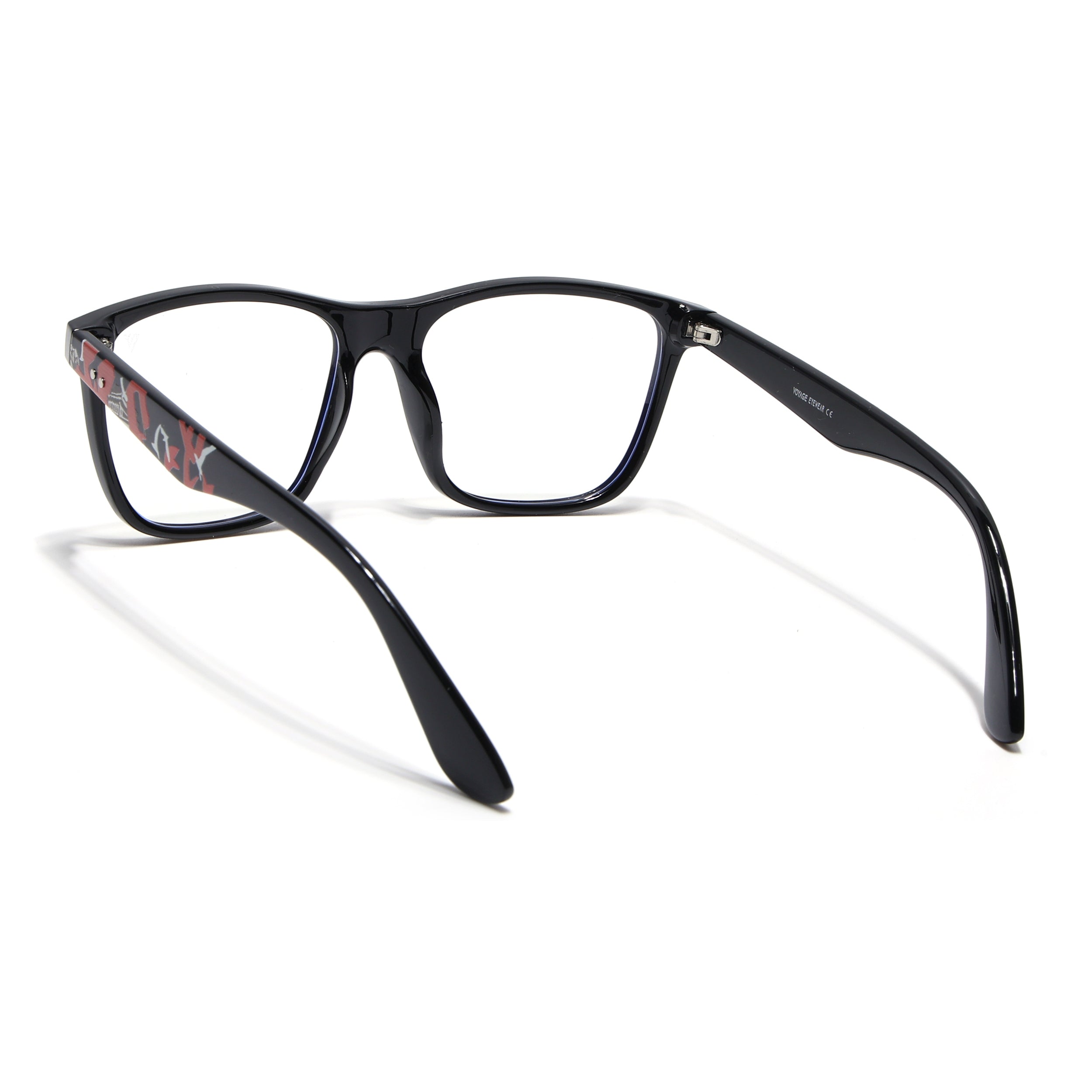 Voyage Shine Black Square Eyeglasses for Men & Women (V4349MG4807)