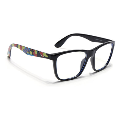 Voyage Shine Black Square Eyeglasses for Men & Women (V4349MG4808)