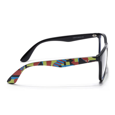 Voyage Shine Black Square Eyeglasses for Men & Women (V4349MG4808)