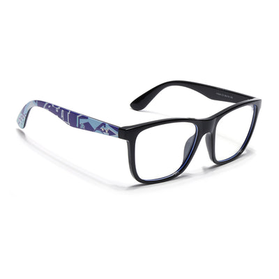 Voyage Shine Black Square Eyeglasses for Men & Women (V4349MG4809)
