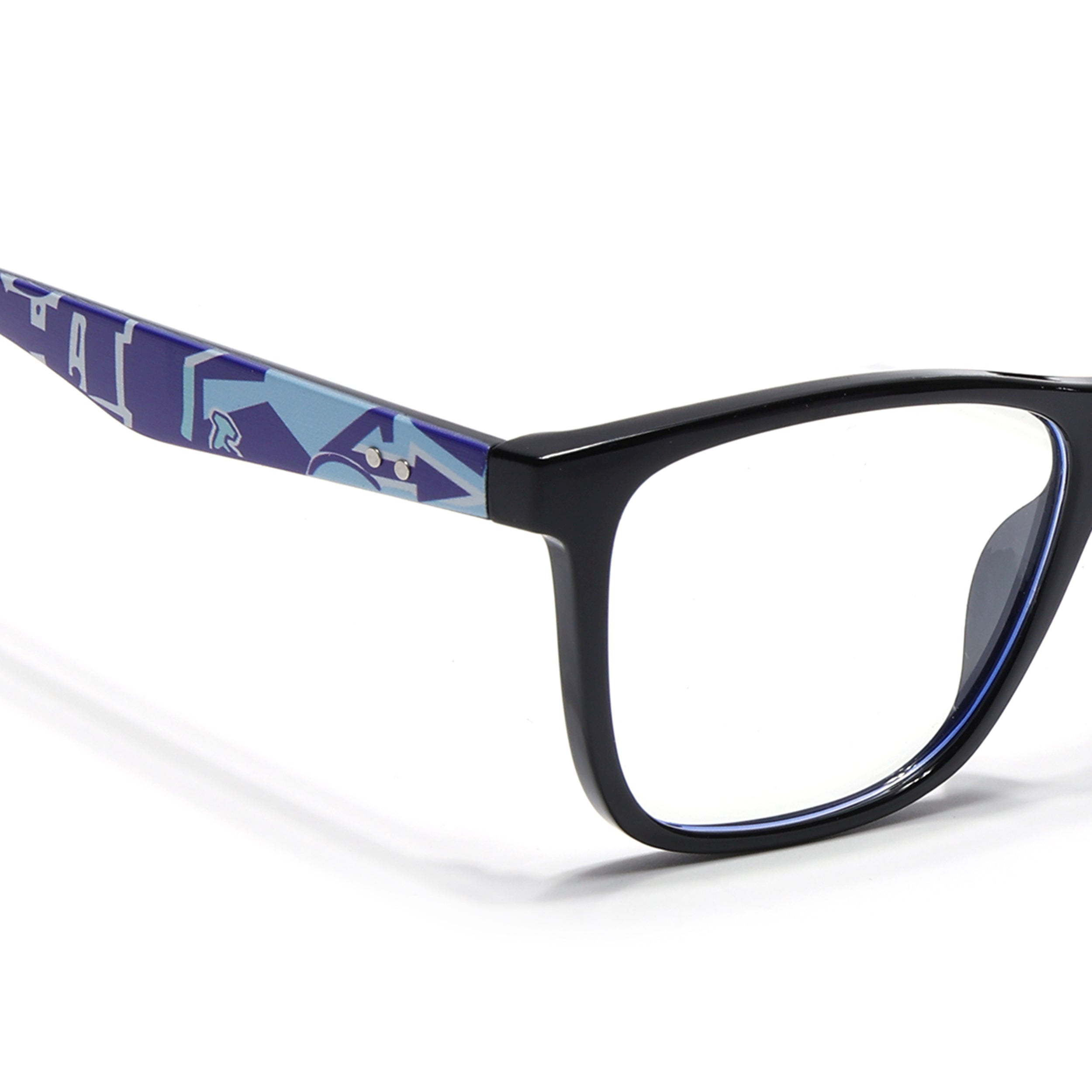 Voyage Shine Black Square Eyeglasses for Men & Women (V4349MG4809)