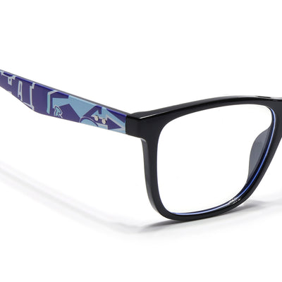 Voyage Shine Black Square Eyeglasses for Men & Women (V4349MG4809)