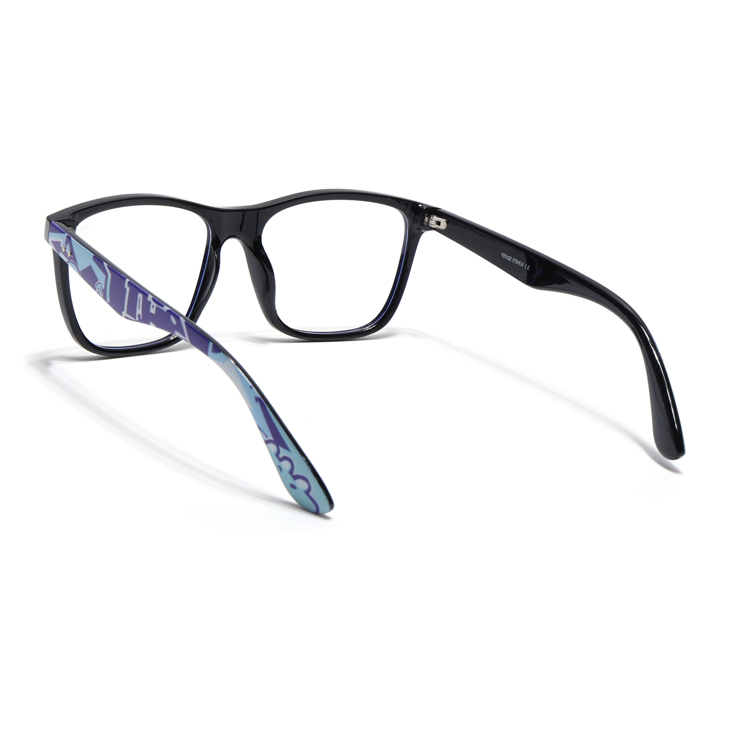 Voyage Shine Black Square Eyeglasses for Men & Women (V4349MG4809)