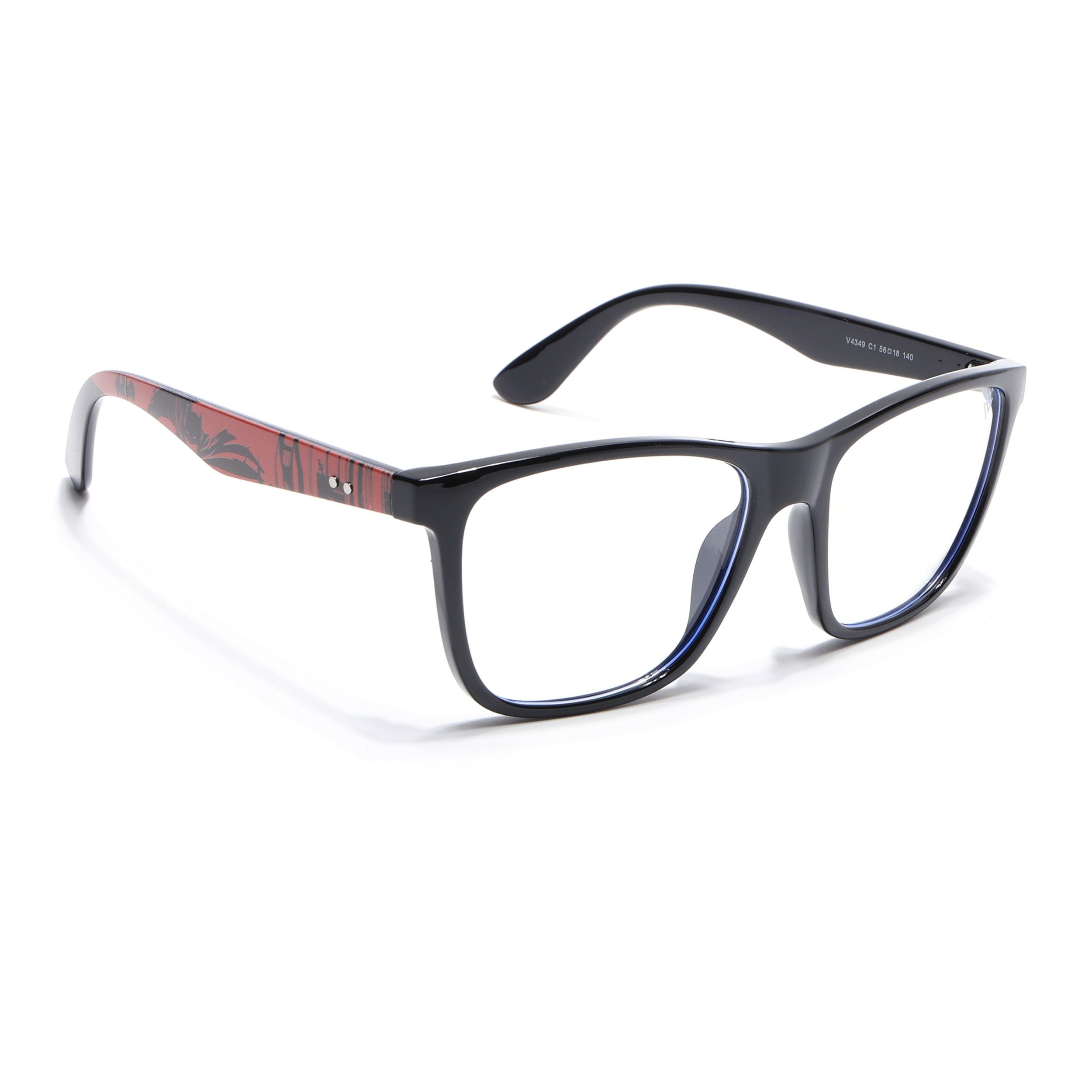 Voyage Shine Black Square Eyeglasses for Men & Women (V4349MG4810)