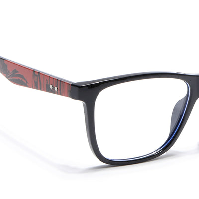 Voyage Shine Black Square Eyeglasses for Men & Women (V4349MG4810)