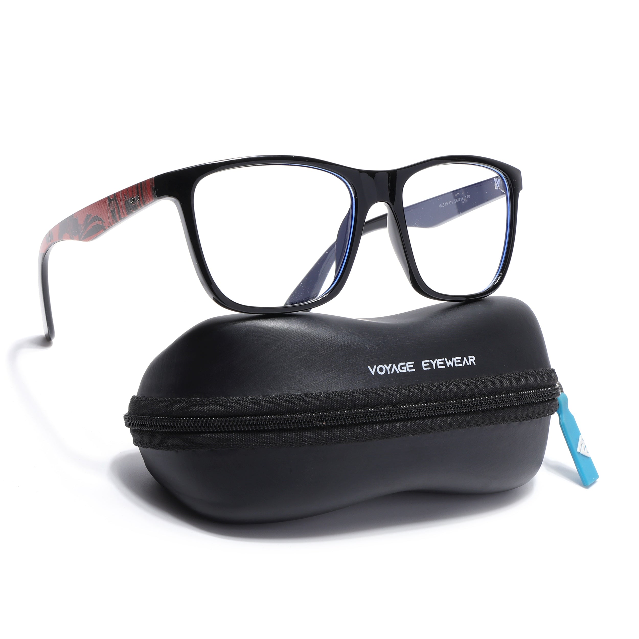 Voyage Shine Black Square Eyeglasses for Men & Women (V4349MG4810)