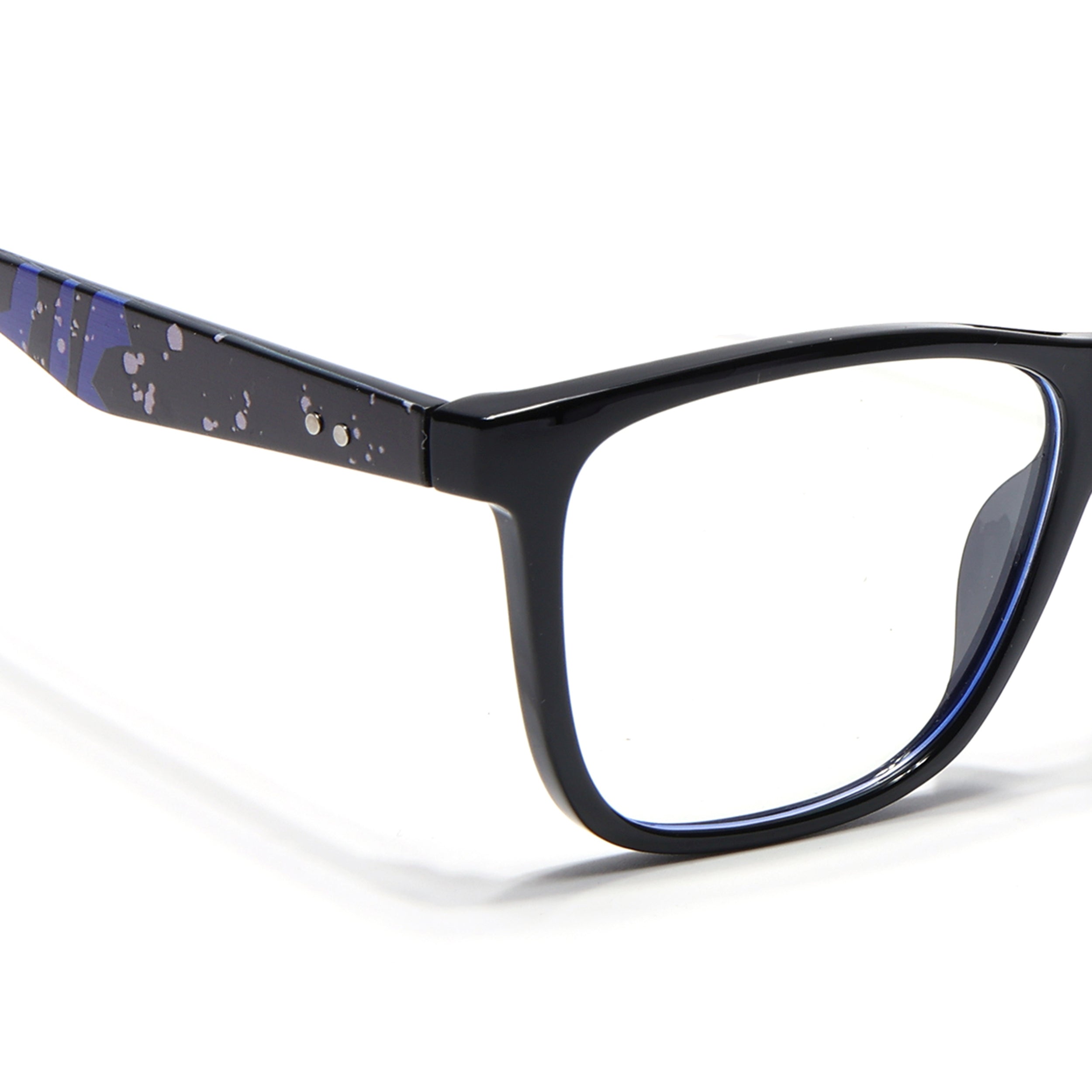 Voyage Shine Black Square Eyeglasses for Men & Women (V4349MG4811)